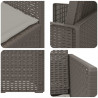 Krzesła do ogrodu 2 pcs jasnoszary PP