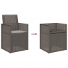 Krzesła do ogrodu 2 pcs jasnoszary PP