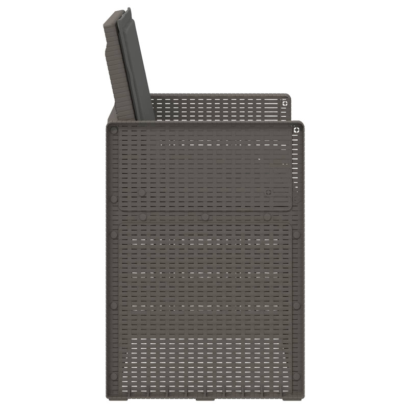 Krzesła do ogrodu 2 pcs Jasnoszary i antracytowy PP