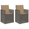 Krzesła do ogrodu 2 pcs Jasnoszary i Taupe PP