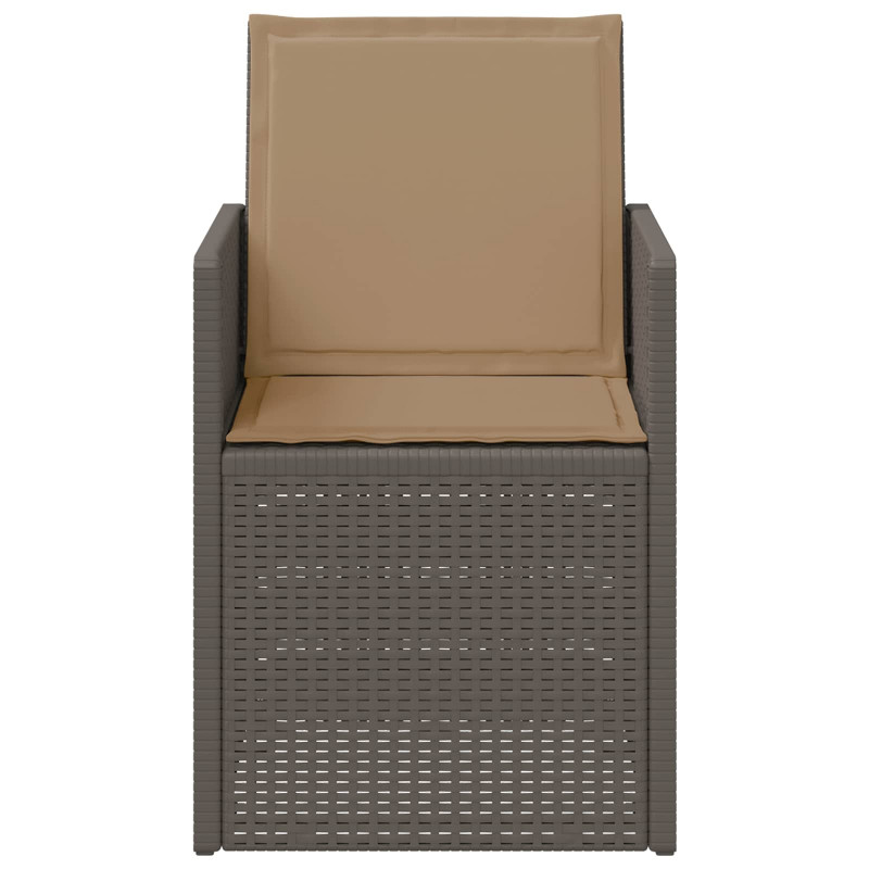 Krzesła do ogrodu 2 pcs Jasnoszary i Taupe PP