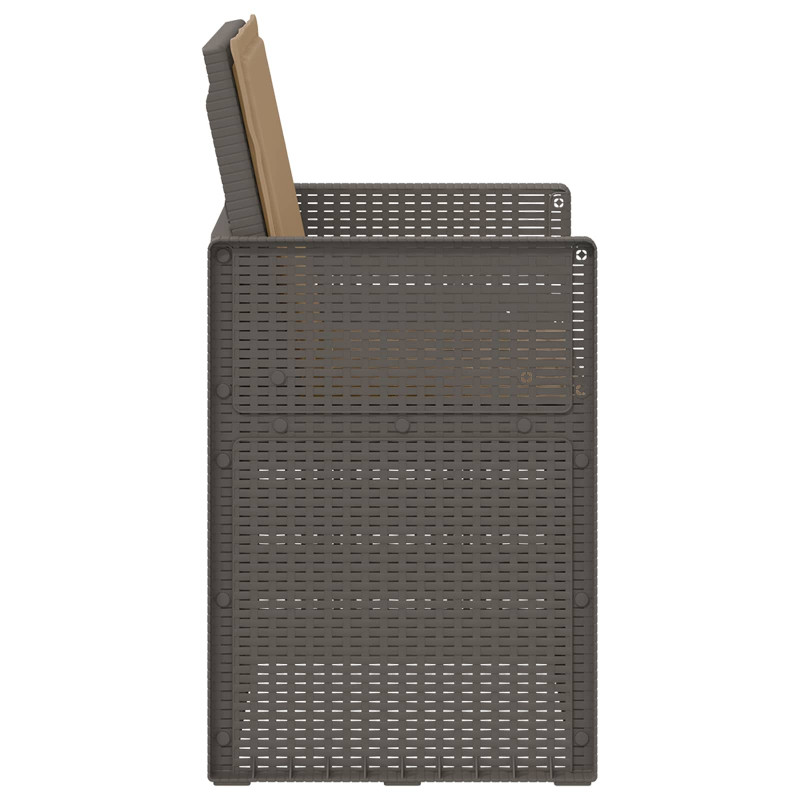 Krzesła do ogrodu 2 pcs Jasnoszary i Taupe PP