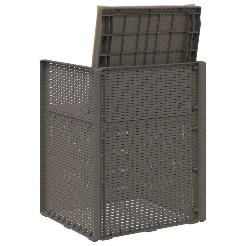 Krzesła do ogrodu 2 pcs Jasnoszary i Taupe PP