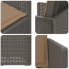 Krzesła do ogrodu 2 pcs Jasnoszary i Taupe PP
