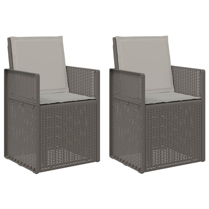 Krzesła do ogrodu 2 pcs jasnoszary PP