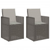 Krzesła do ogrodu 2 pcs jasnoszary PP