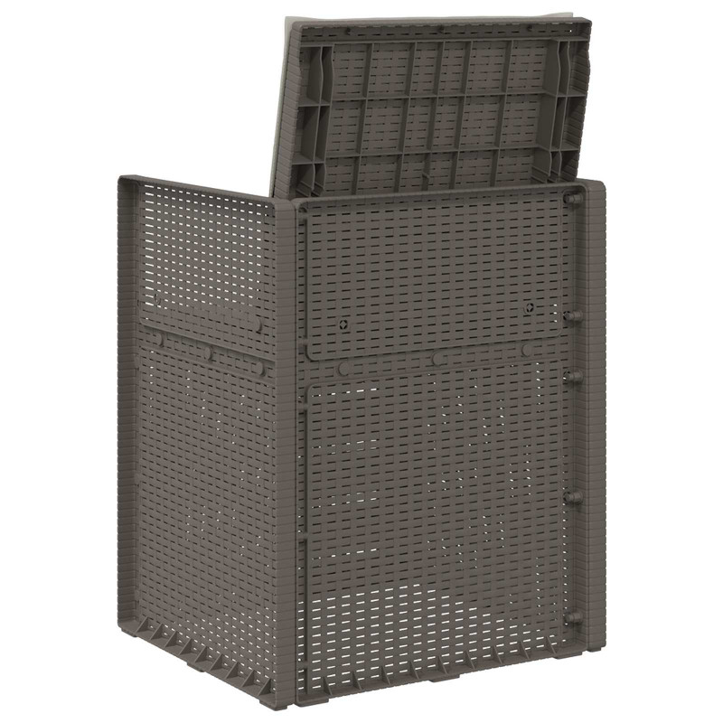 Krzesła do ogrodu 2 pcs jasnoszary PP
