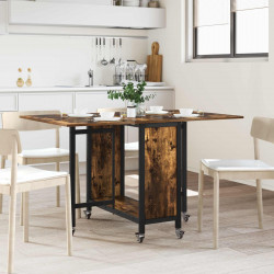 Składany stół jadalny z kółkami 130 x 80 x 76,5 cm stal PB