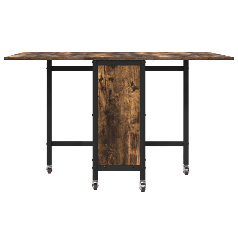 Składany stół jadalny z kółkami 130 x 80 x 76,5 cm stal PB