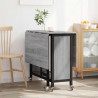 Składany stół jadalny z kółkami 130 x 80 x 76,5 cm stal PB