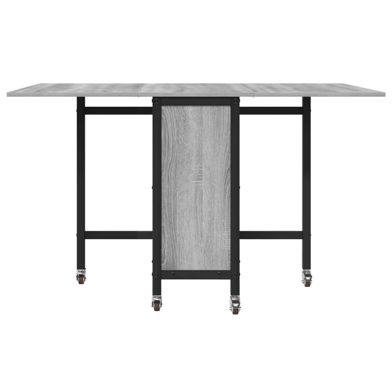 Składany stół jadalny z kółkami 130 x 80 x 76,5 cm stal PB