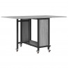 Składany stół jadalny z kółkami 130 x 80 x 76,5 cm stal PB