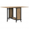 Składany stół jadalny z kółkami 130 x 80 x 76,5 cm stal PB