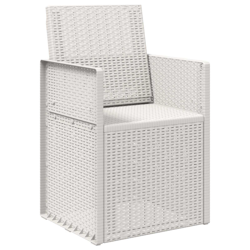 Krzesła do ogrodu 2 pcs Biały PP