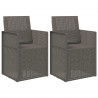 Krzesła do ogrodu 2 pcs jasnoszary PP