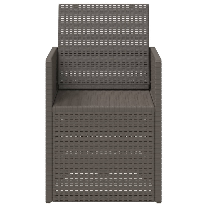 Krzesła do ogrodu 2 pcs jasnoszary PP