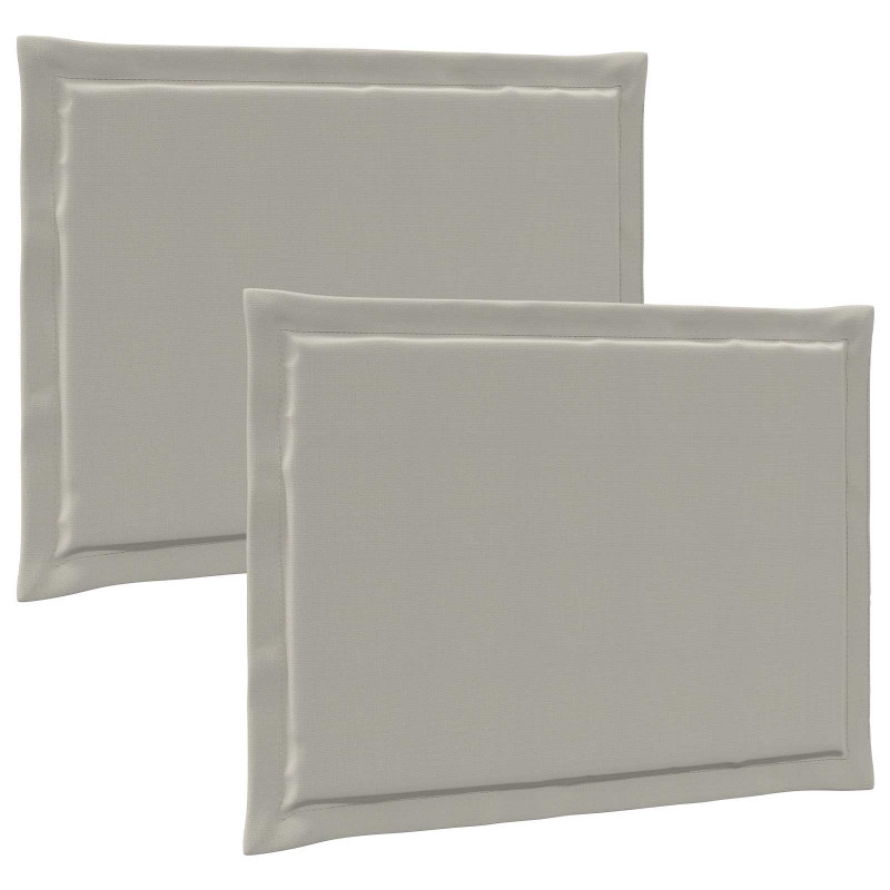 Poduszki na siedziska 2 pcs jasnoszary 47 x 36 x 2 cm Poliester