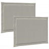 Poduszki na siedziska 2 pcs jasnoszary 47 x 36 x 2 cm Poliester