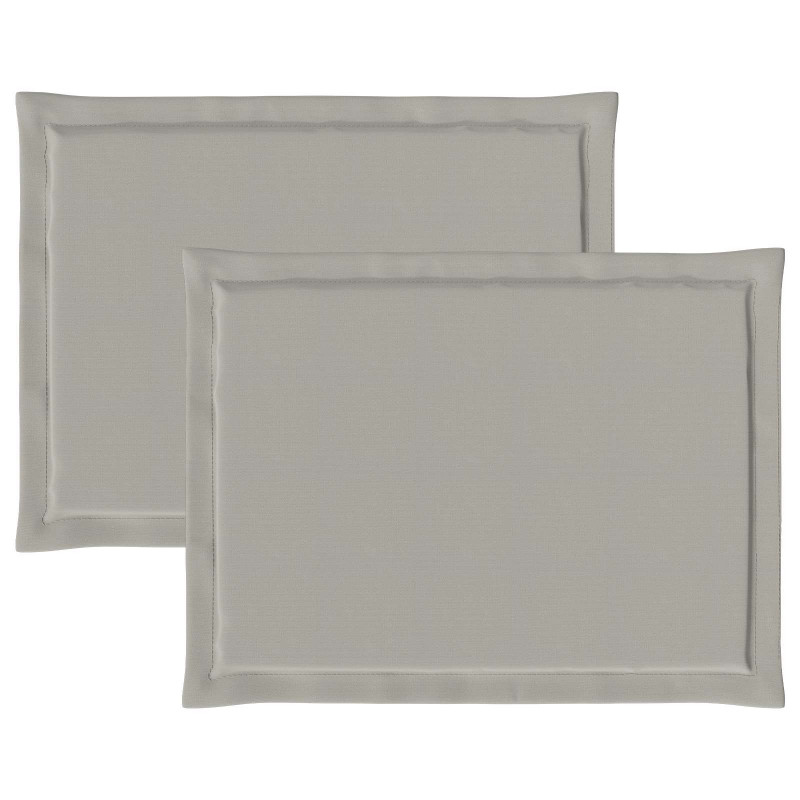 Poduszki na siedziska 2 pcs jasnoszary 47 x 36 x 2 cm Poliester