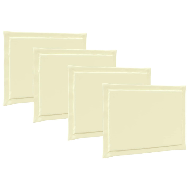 Poduszki na siedziska 4 pcs kremowy 47 x 36 x 2 cm Poliester