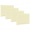 Poduszki na siedziska 4 pcs kremowy 47 x 36 x 2 cm Poliester