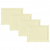 Poduszki na siedziska 4 pcs kremowy 47 x 36 x 2 cm Poliester