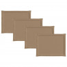 Poduszki na siedziska 4 pcs Ciemnoszary 47 x 36 x 2 cm
