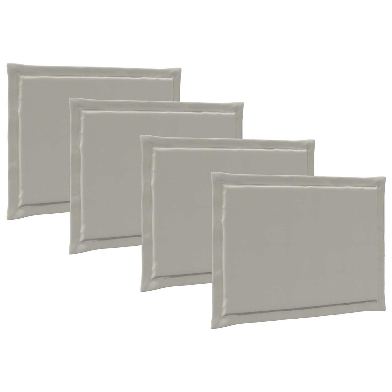 Poduszki na siedziska 4 pcs jasnoszary 47 x 36 x 2 cm Poliester