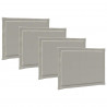 Poduszki na siedziska 4 pcs jasnoszary 47 x 36 x 2 cm Poliester