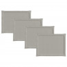 Poduszki na siedziska 4 pcs jasnoszary 47 x 36 x 2 cm Poliester
