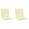Poduszki na Siedzisko i Oparcie 2 pcs kremowy 47 x 45 x 2 cm