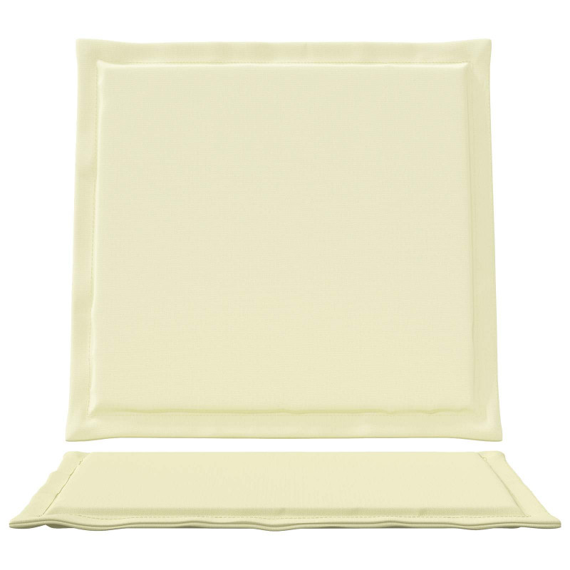 Poduszki na Siedzisko i Oparcie 2 pcs kremowy 47 x 45 x 2 cm