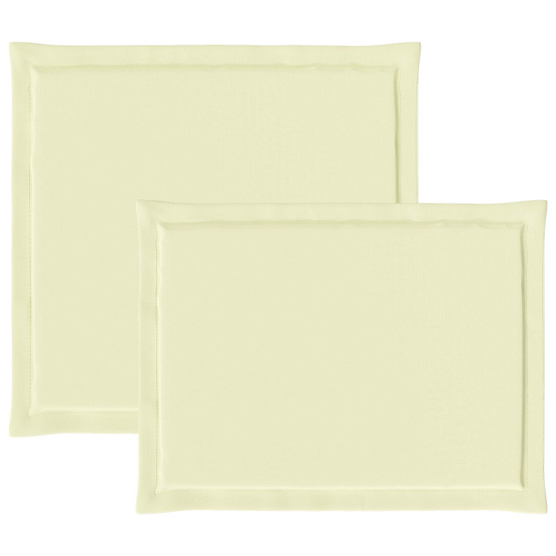 Poduszki na Siedzisko i Oparcie 2 pcs kremowy 47 x 45 x 2 cm