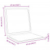 Poduszki na Siedzisko i Oparcie 2 pcs kremowy 47 x 45 x 2 cm