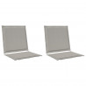 Poduszki na Siedzisko i Oparcie 2 pcs jasnoszary 47 x 45 x 2 cm