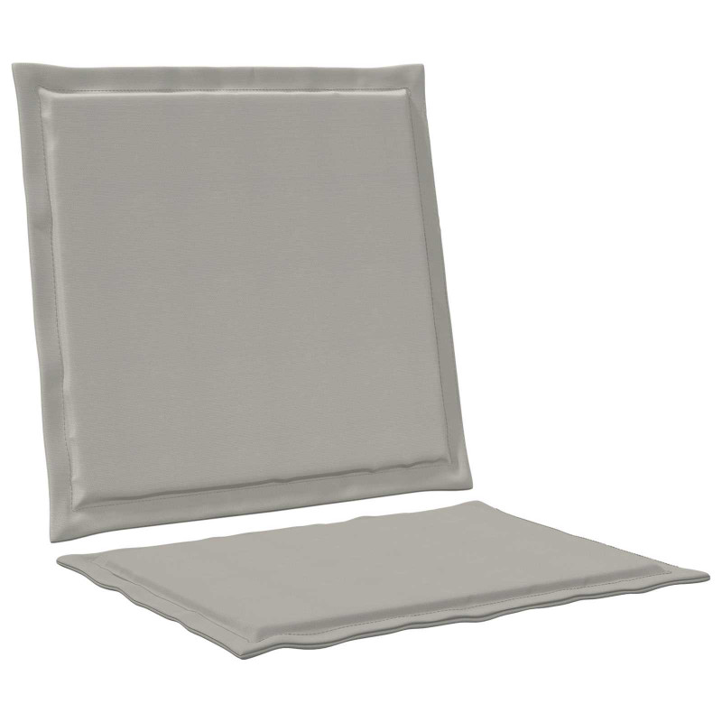Poduszki na Siedzisko i Oparcie 2 pcs jasnoszary 47 x 45 x 2 cm