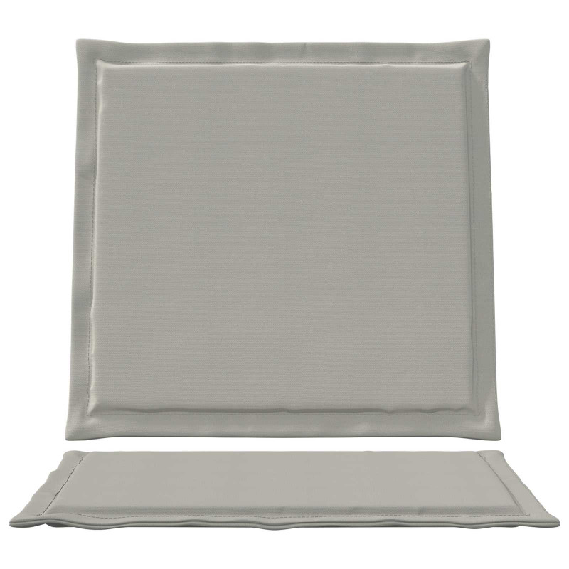 Poduszki na Siedzisko i Oparcie 2 pcs jasnoszary 47 x 45 x 2 cm