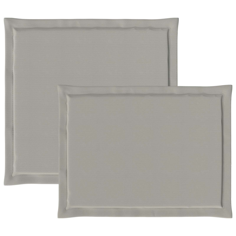 Poduszki na Siedzisko i Oparcie 2 pcs jasnoszary 47 x 45 x 2 cm