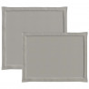 Poduszki na Siedzisko i Oparcie 2 pcs jasnoszary 47 x 45 x 2 cm