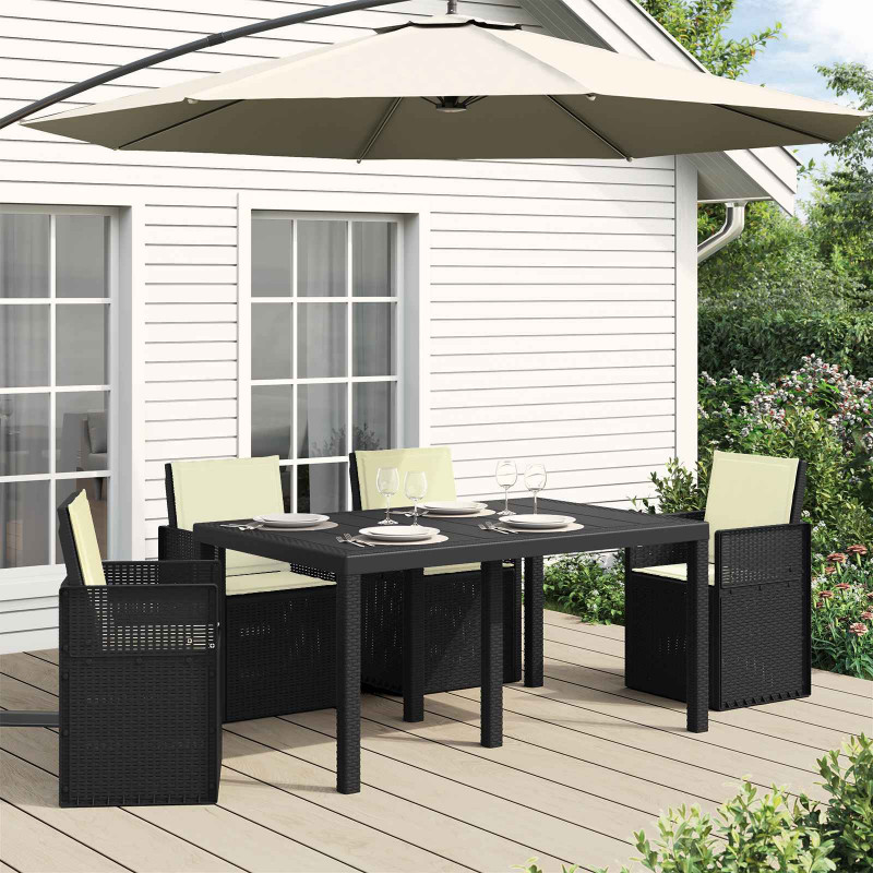 Poduszki na Siedzisko i Oparcie 4 pcs kremowy 47 x 45 x 2 cm