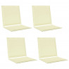 Poduszki na Siedzisko i Oparcie 4 pcs kremowy 47 x 45 x 2 cm