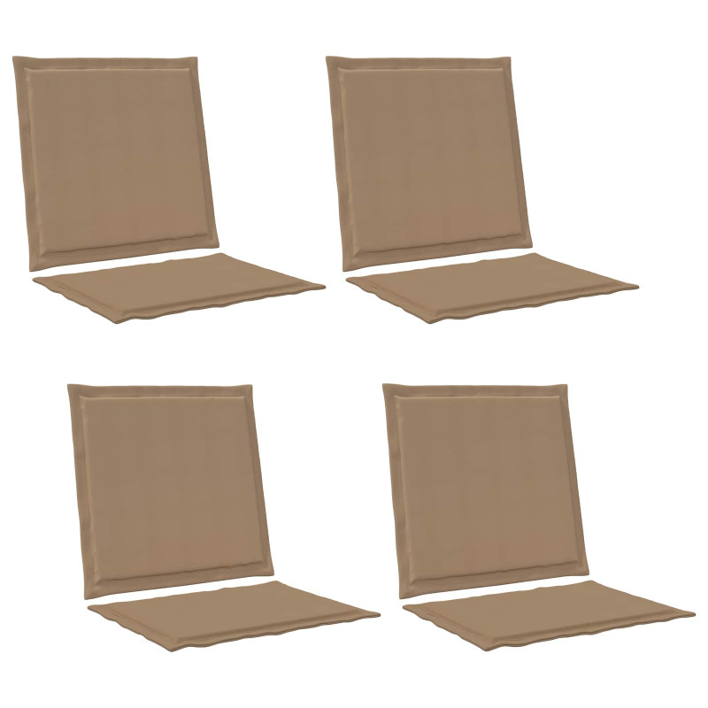 Poduszki na Siedzisko i Oparcie 4 pcs Ciemnoszary