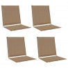 Poduszki na Siedzisko i Oparcie 4 pcs Ciemnoszary