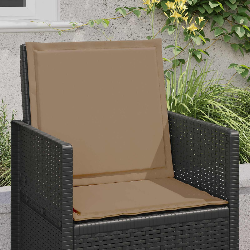 Poduszki na Siedzisko i Oparcie 4 pcs Ciemnoszary