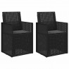 Krzesła do ogrodu 2 pcs antracytowy PP