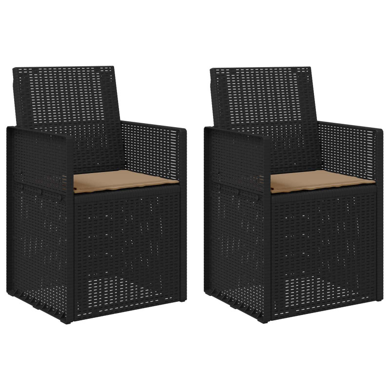 Krzesła do ogrodu 2 pcs Antracyt i taupe PP