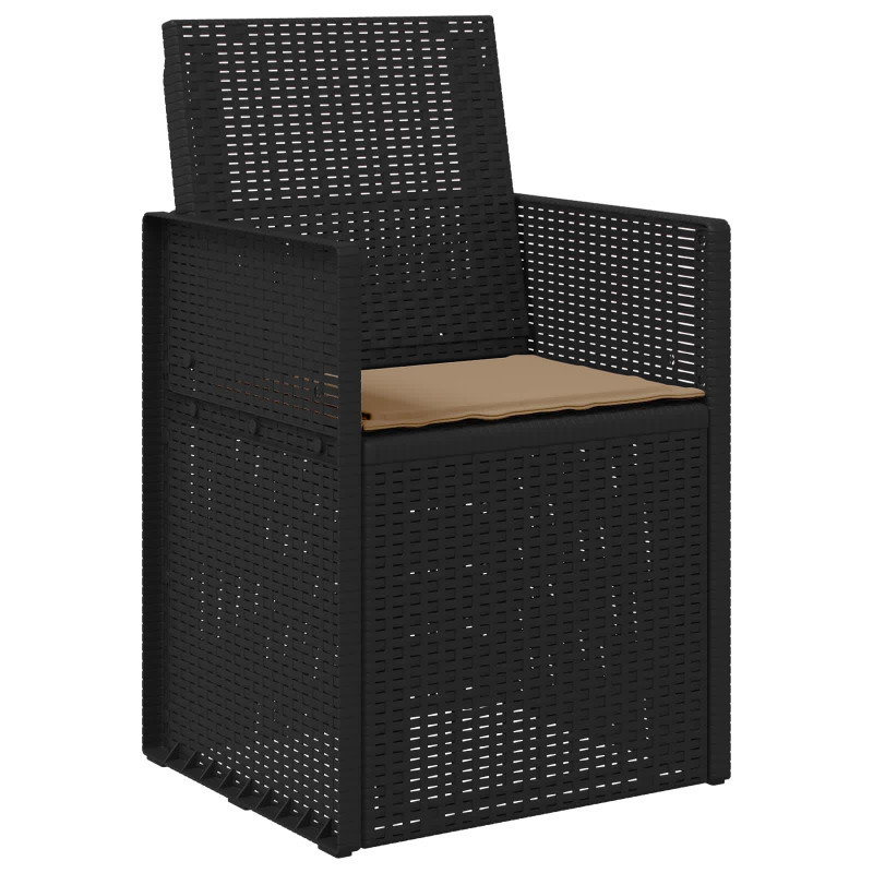 Krzesła do ogrodu 2 pcs Antracyt i taupe PP