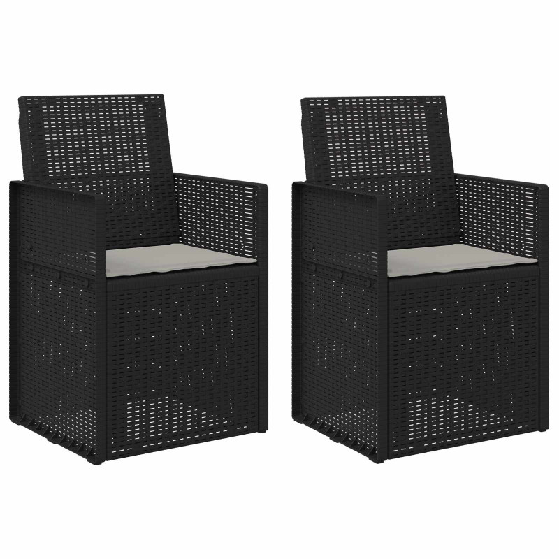 Krzesła do ogrodu 2 pcs Antracytowy i Jasnoszary PP