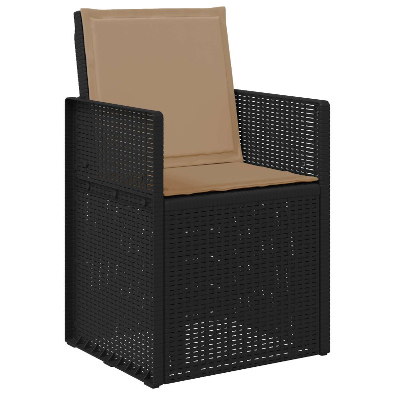 Krzesła do ogrodu 2 pcs Antracyt i taupe PP