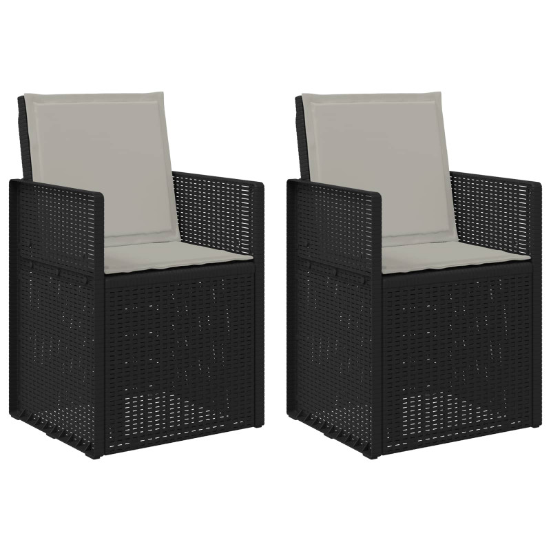 Krzesła do ogrodu 2 pcs Antracytowy i Jasnoszary PP